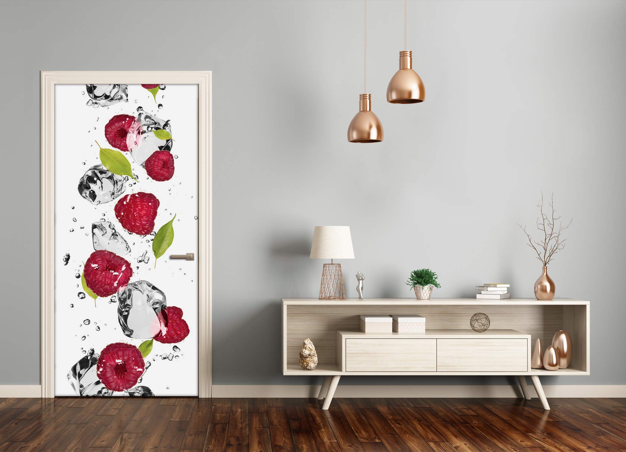 Autocollant De Porte Décoratif Tulup - Motif Kirschbaum - Dimensions 75x205 Cm - Neuf