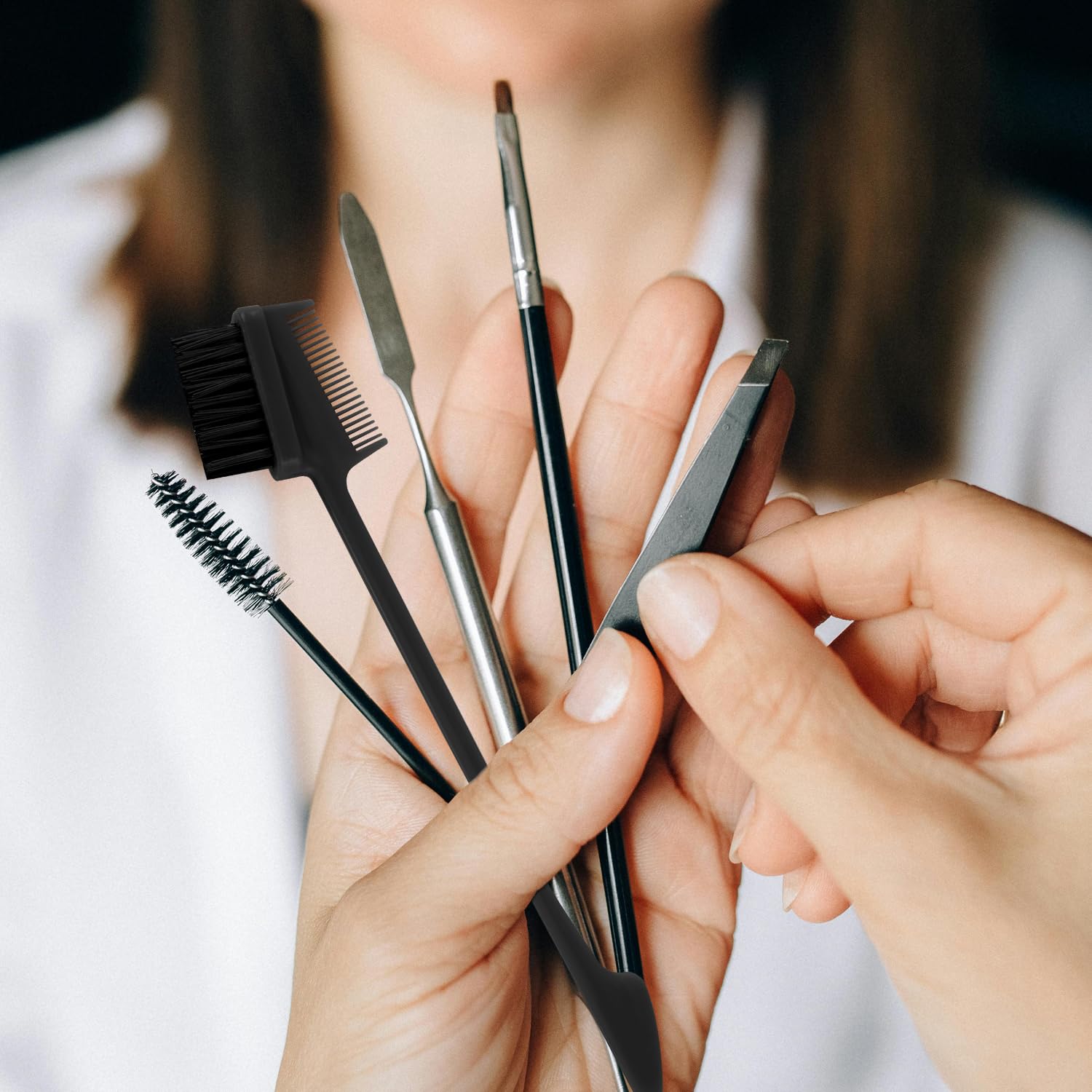 Bojueshaw 4pcs 2 in 1 Hair Edge Control Brush - Image 4