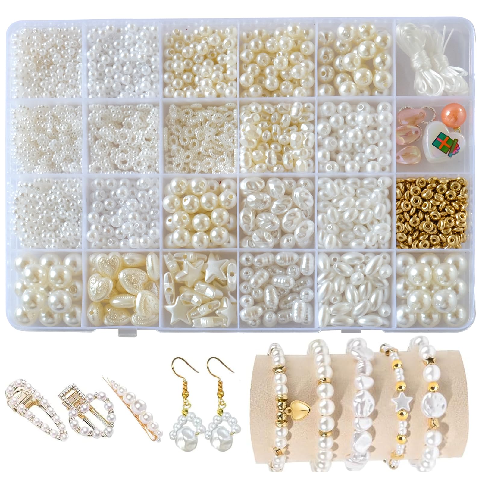Perle 8/0 (4mm) Bianco Opaco Per Gioielli Fai Da Te - 150g Circa 5000 Pezzi - Foro 1.2mm