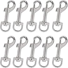 10pcs 51mm Carabiner Set with Swivel Hooks, Swivel Carabiners and Animal Clips - Zinc Alloy for Dogs and Pets