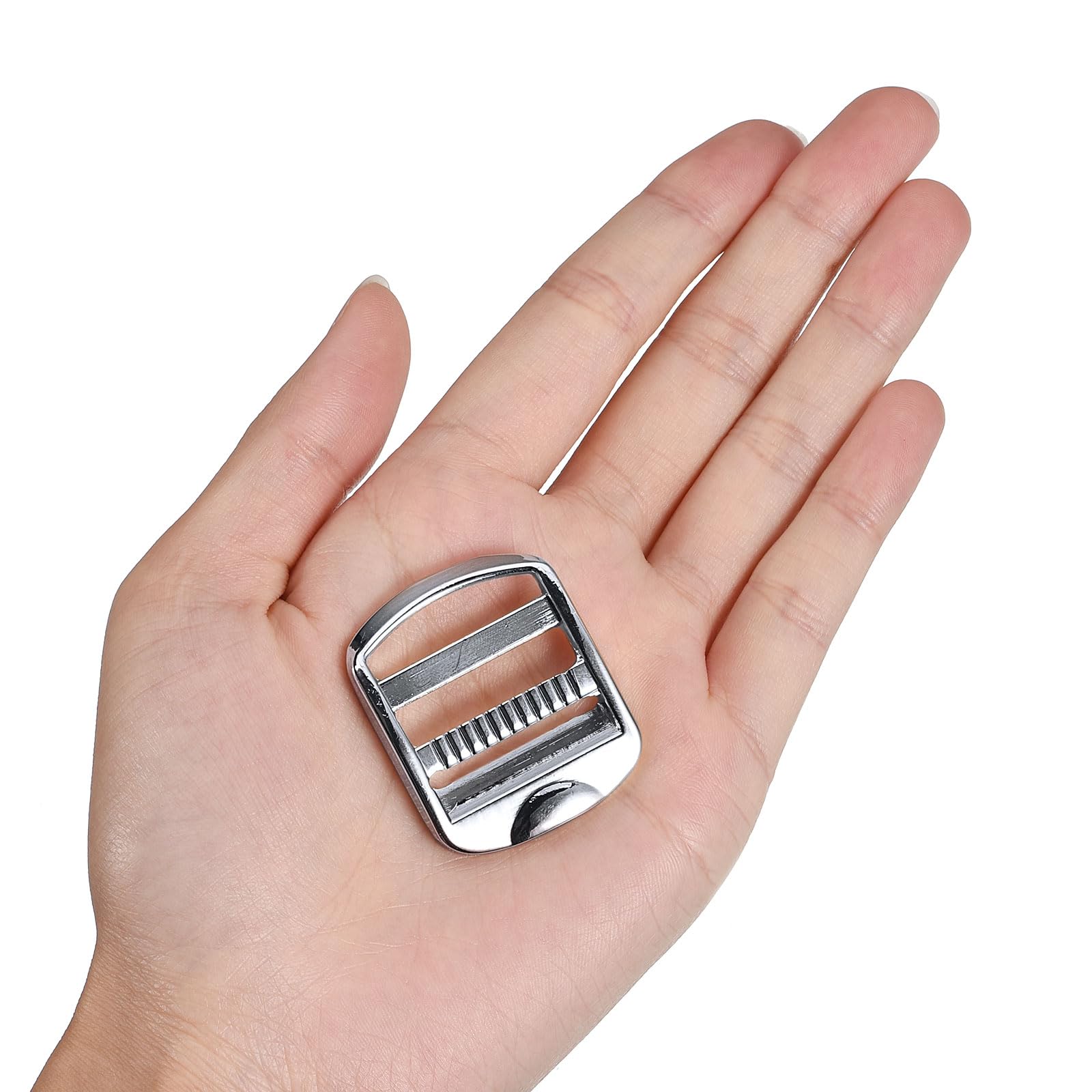 Uxcell Metal Ladder Buckle Slider Tri-Glider Metal Adjustable Buckles - Image 4