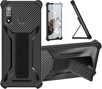 Aroepurt Case for brondi Amico Smartphone XL Phone Case Stand Cover [with Tempered Glass Screen Protector] Hybrid Case [Folding Support Magnetic] [Frosted Anti-Fingerprint] Black