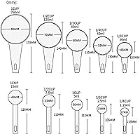 Vista 2 de Juego de 10 cucharas medidoras de paja de trigo, utensilios de cocina, herramienta para hornear, color beige