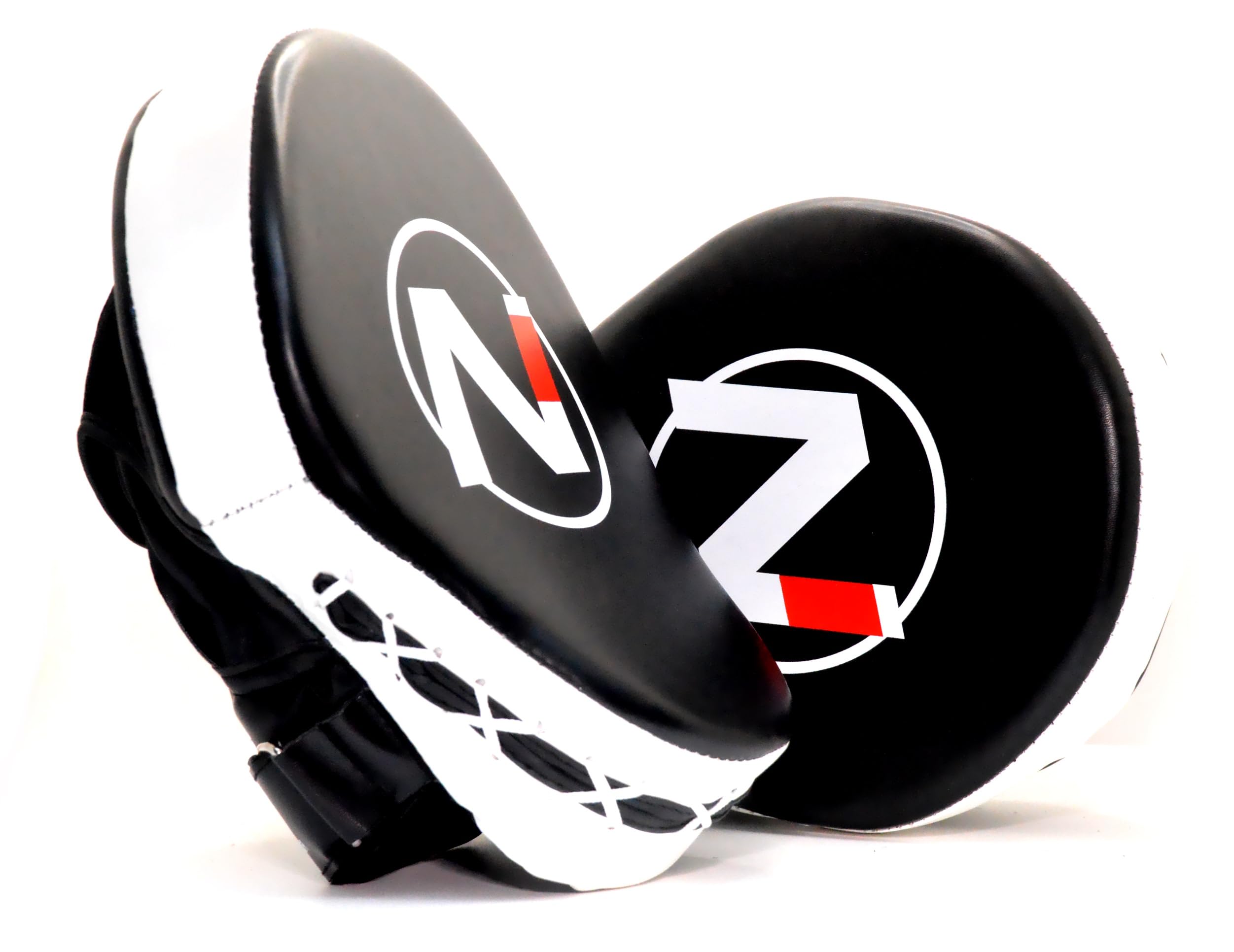 Nitro Fight Wear Focus Mitts | Boxing & Muay Thai Punching Pads | Kickboxing & MMA Training Punch Shield (Black)