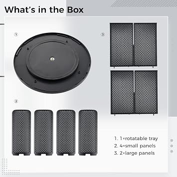 BATTIPAW Rotatable Cup and Lid Organizer with 4 Compartments, Coffee Cup Dispenser, Paper Cup Storage Holder, for Countertop Bathroom Kitchen Bedroom Coffee Shop (Black)