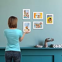 Vista 4 de Giftgarden White 4x6 Picture Frame Pack of 12, Multi White Woodgrain 4 by 6 Photo Frames Bulk for Wall or Tabletop Display Blanco