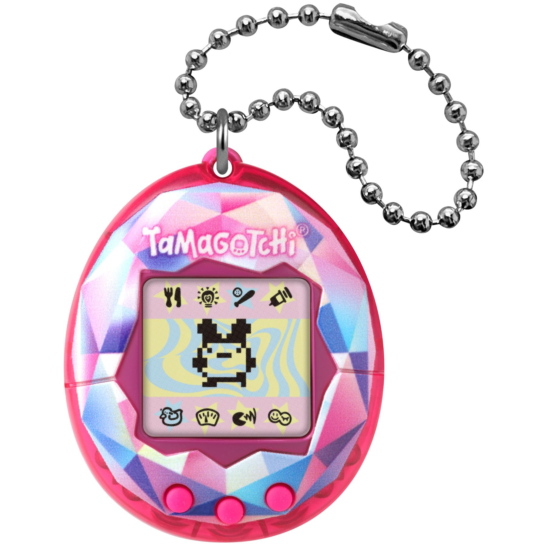 Bandai, Tamagotchi Wirtualne zwierzę domowe różowy skarb Jewel, wielokolorowy 42992, elektroniczna zabawka dla osób powyżej 8 lat
