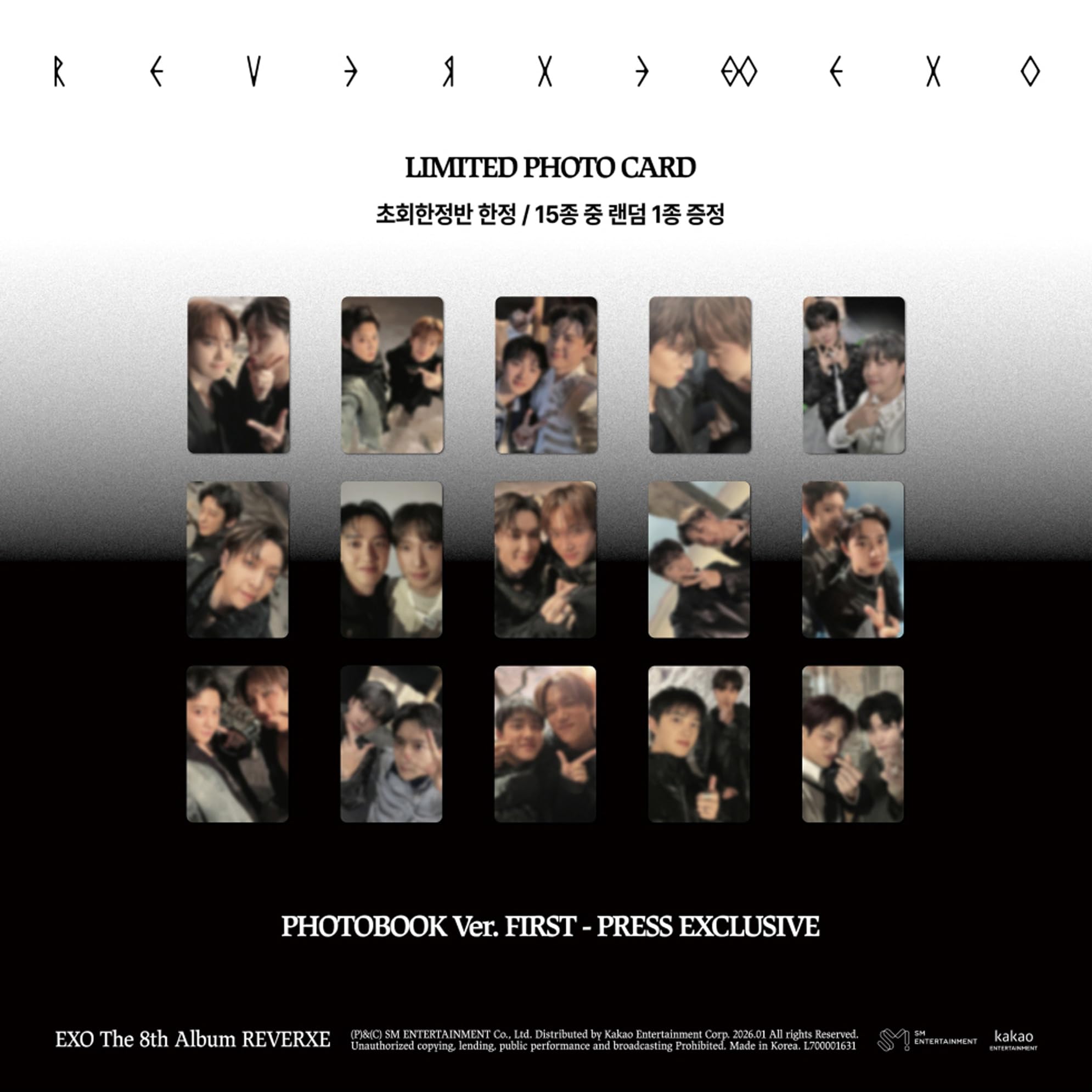 Amazon.com: EXO REVERXE 8º Álbum Completo (Photobook - Reverse Ver