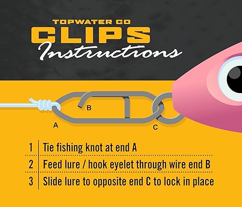 Miniatura 3 de Clips de pesca de velocidad de Top Water Co. - Acero inoxidable duradero, conector de señuelo rápido (varios tamaños)