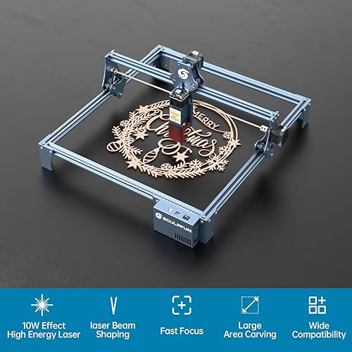 Miniatura 5 de SCULPFUN S30 Ultra - Grabador láser grande de 11 W con asistencia de aire inteligente y kit de extensión de 23.622 x 23.622 in, área de trabajo,