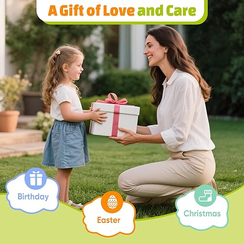 Miniatura 7 de Juego de herramientas de jardinería para niños, 9 piezas, juego de carretilla para niños pequeños con maceta de bricolaje, regadera, pala,