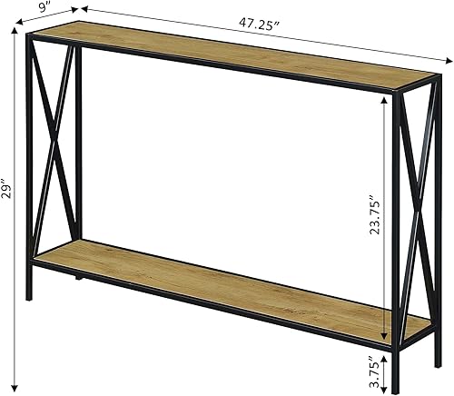 Miniatura 32 de Convenience Concepts Tucson - Mesa de consola, color negro/cereza. Cereza/Negro,Barnwood / Negro,Roble Inglés/Negro,Negro,Gris/Negro,Espresso /
