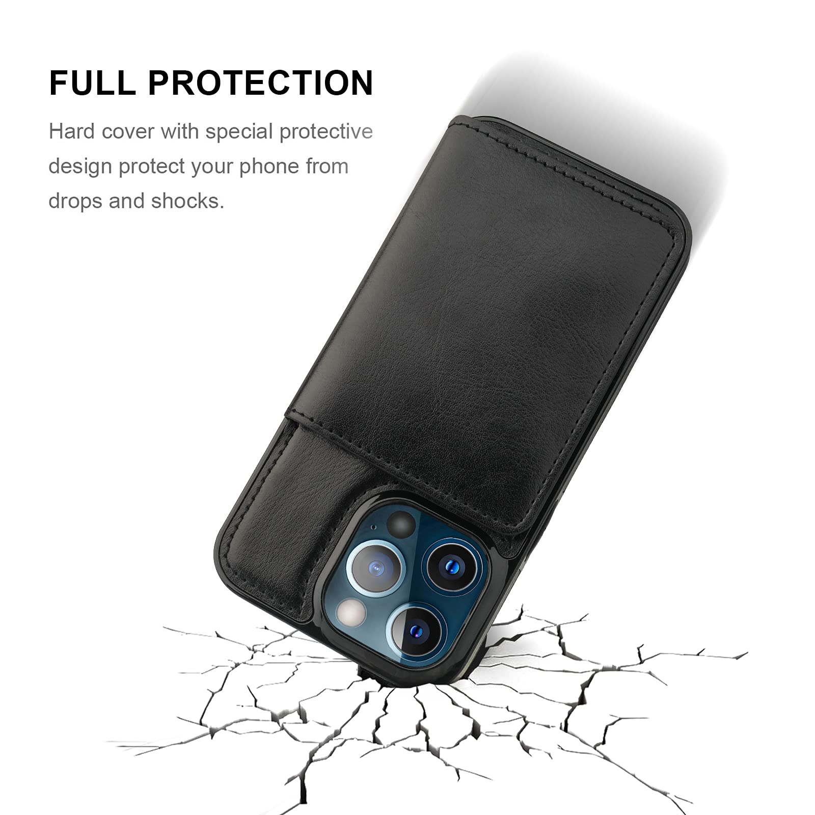 Funda Iphone 13 Mini Original Funda IPhone 13 Pro Max Mini De Piel Premium, Tarjetero Y Soporte Case Para Iphone 13 Mini