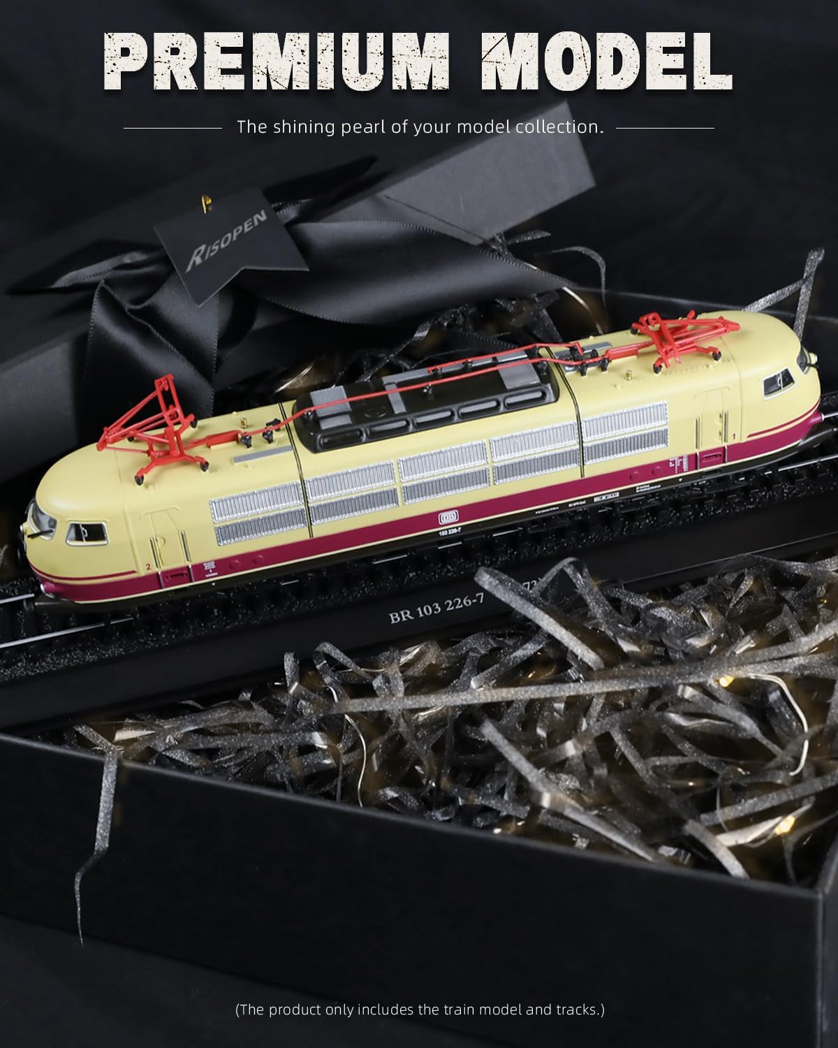 1:87 Skala 1973 BR103 226-7 Plastikspielzeug Zug Modell Zug Set Keine Versammlung erforderlich Geschenk Dekoration für erwachsenes Kind (gelb)