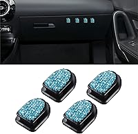 Vista 15 de WINKA Ganchos brillantes para automóvil, 4 piezas, accesorios de cristal, lindo gancho para salpicadero, llaves, lentes de sol, gancho