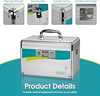 Vista 6 de Glosen Caja de bloqueo de medicina, caja de medicina con bloqueo, cajas de bloqueo de seguridad【Extra grandes】15.9x9.3x8.9 pulgadas, caja