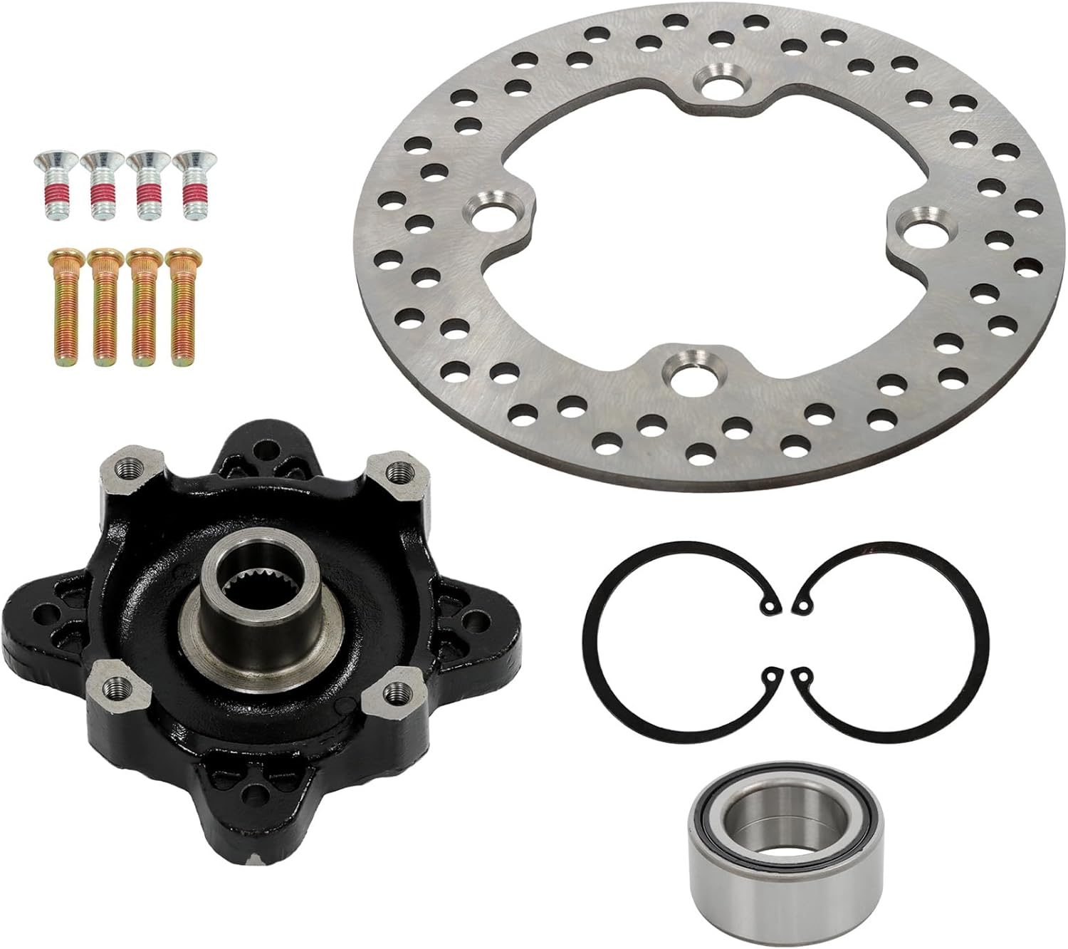 Front Wheel Hub Brake Disc Stud Kit Replacement for Polaris ACE RZR 570 500 800 900 Replacement for 5137127-067 5137659-067 5137539-067