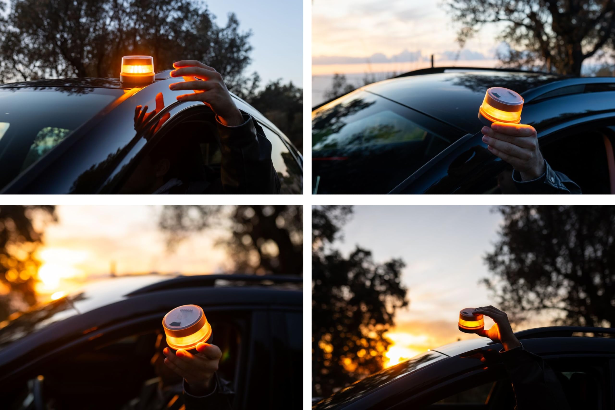 Osram LEDguardian Road Flare Signal V16 IoT, feu d'avertissement LED certifié DGT 3.0, Utilisation obligatoire en Espagne, 1900K, localisation en Temps réel