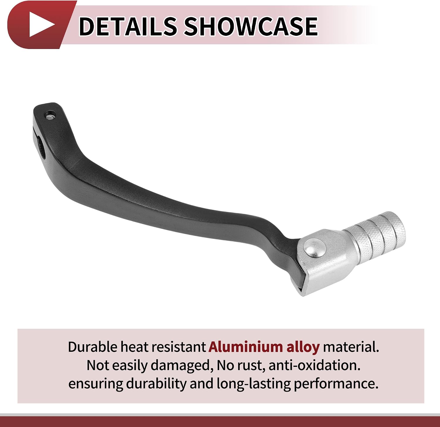 Folding Motorcycle Gear Shifter Lever for Kayo T6 Aluminum Alloy Pedal Shift Lever Arm Titanium Tone Lever Silver Tone Head