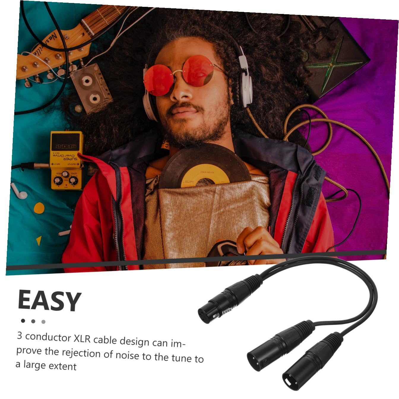 DOITOOL 4 Stück 1 Audio Adapterkabel Doppel Kopfhörer Extender Stereo Mikrofon Audiokabel Kopfhörer Drahtverlängerung Für Kinder kabel Splitter Pin