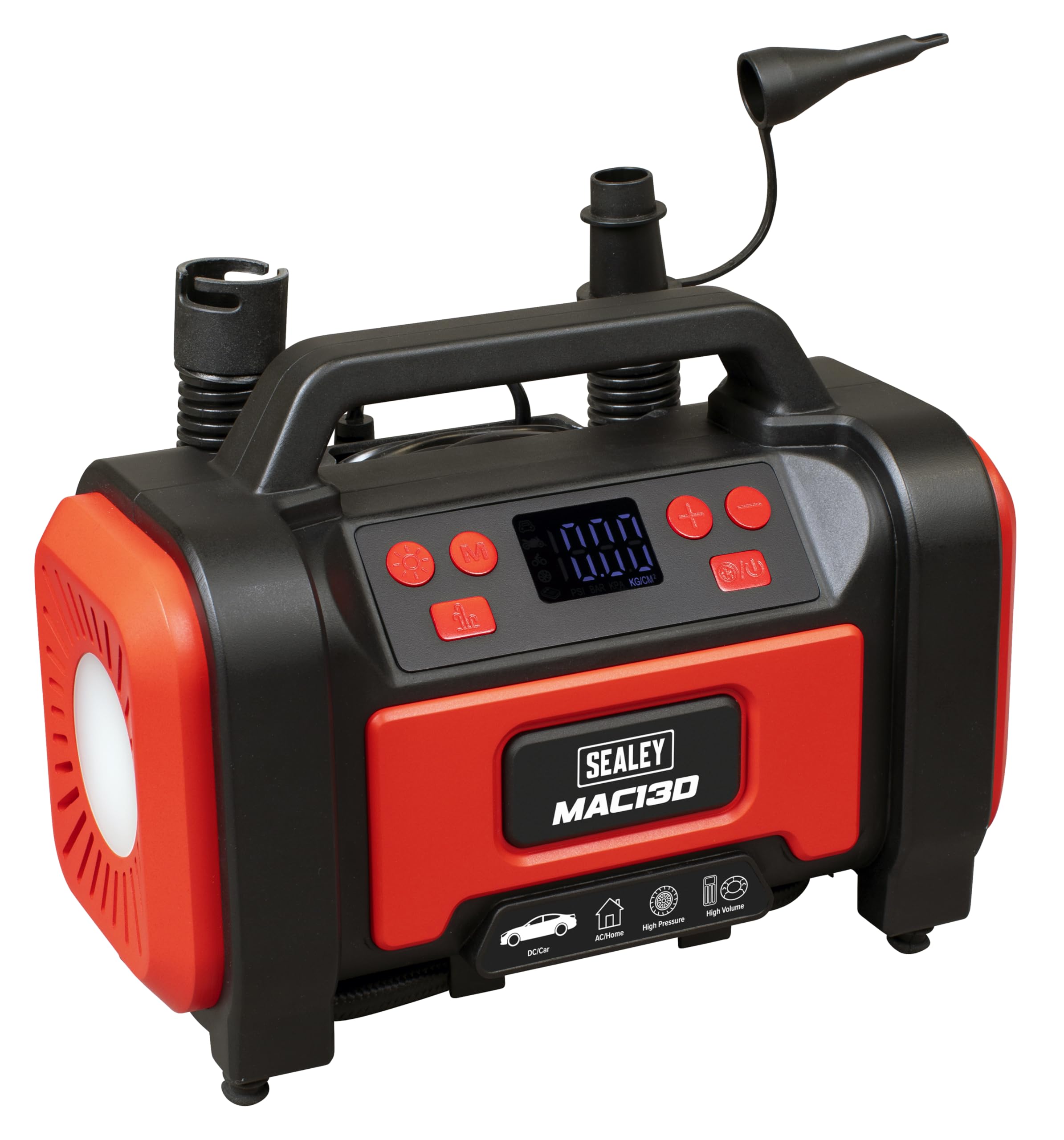 B&Q -  Mac13D Tyre Inflator & High-Volume Air Pump 12V/230V Ac