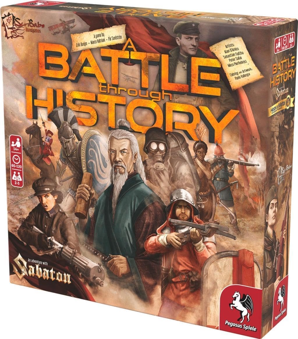 A Battle Through History - Board Game by Pegasus Spiele 2-5 Players – Board Games for Family – 60-120 Minutes of Gameplay – Games for Family Game Night – Teens and Adults Ages 14+ - English Version