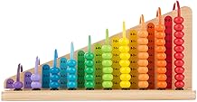 Melissa & Doug Add & Subtract Abacus - Educational Toy with 55 Colorful Beads and Sturdy Wooden Construction