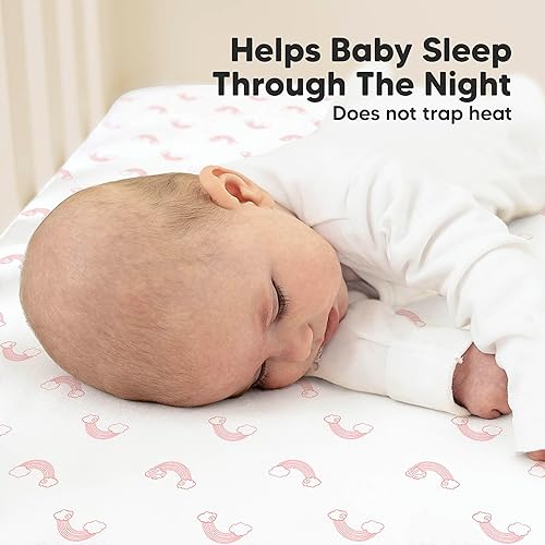 Vista 337 de KeaBabies - Juego de 2 sábanas orgánicas, unisex, suaves, 52 x 28 pulgadas, diseño neutro, de algodón jersey transpirable, con estampados adorables