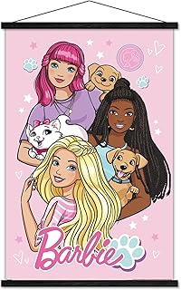 Trends International Mattel Barbie - Cute Wall Poster, 22.37" x 34.00", Print and Black Hanger Bundle
