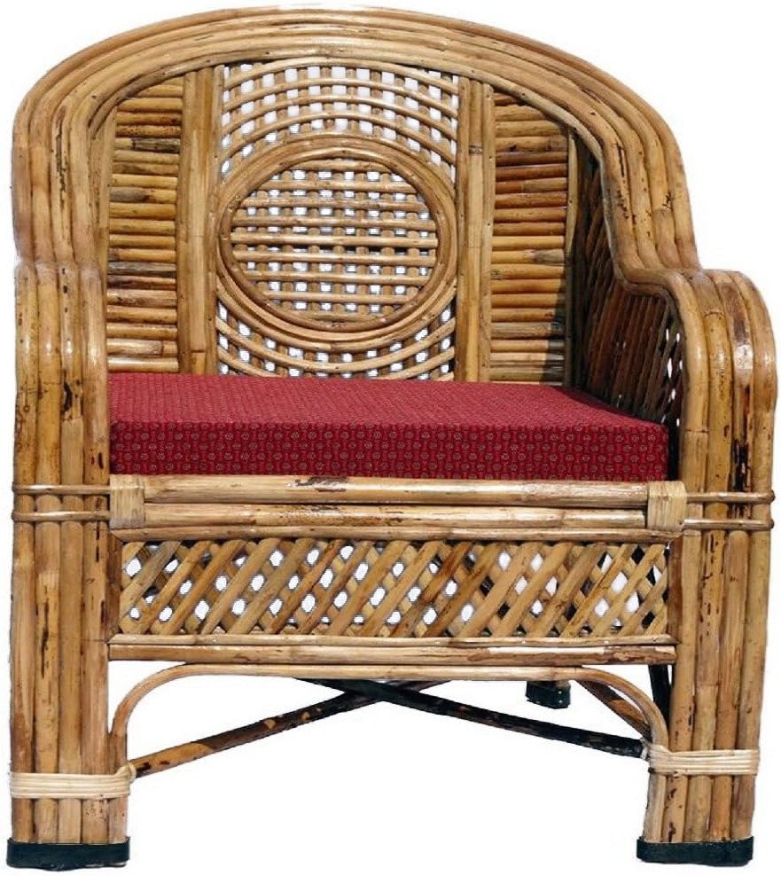 ? Bamboo Cane Chair - Brown