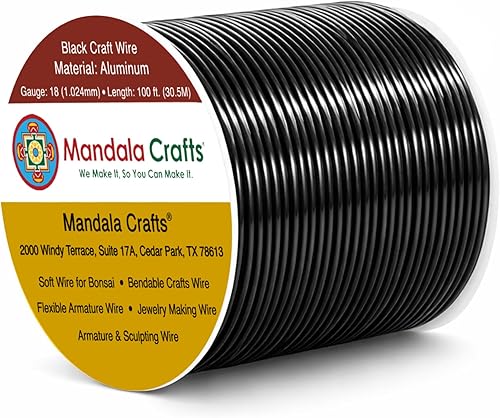 Vista 151 de Mandala Crafts - Alambre de aluminio anodizado de calibre 10 para manualidades de joyería - 32 pies de alambre flexible de cobre coloreado - Doble