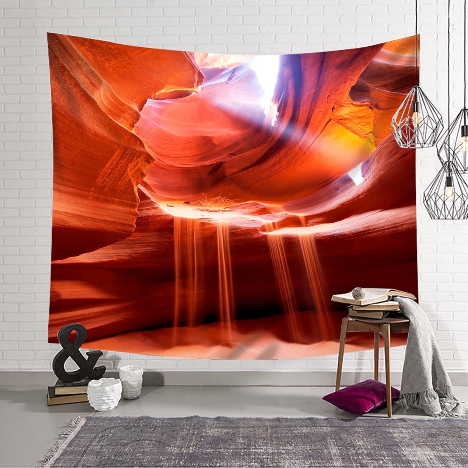 RDSGYZ Zasłona ścienna z motywem natury, dywan ścienny 240 x 260 cm, kanion antylopy, ozdoba na ścianę, chusta na ścianę, dywan ścienny, do sypialni, pokoju dziecięcego