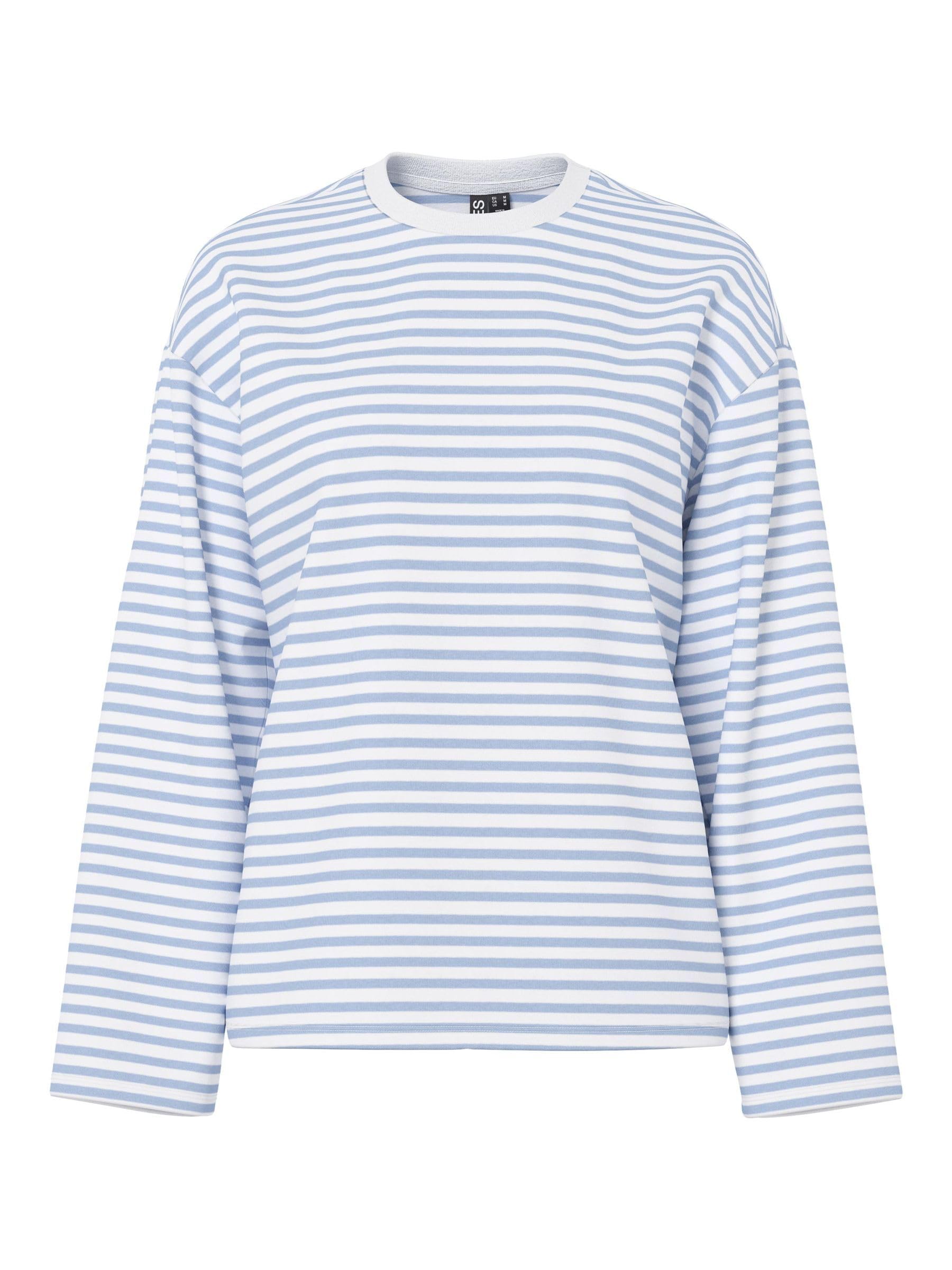 PIECES Women's Pcsadie Ls Top Noos T-Shirt, Cloud Dancer, XS