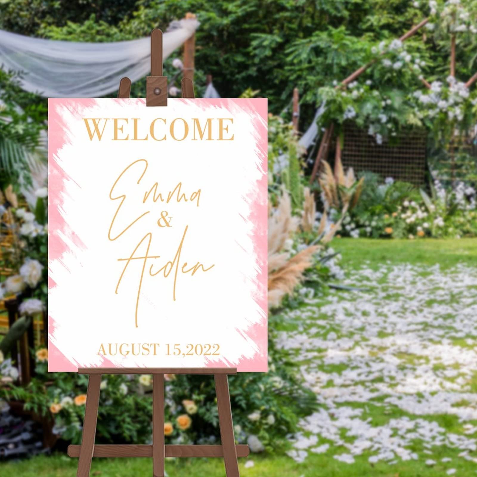 Panneau de bienvenue personnalisé pour fêter vos fiançailles et mariages