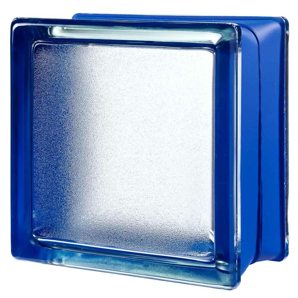 6x6x3 Blueberry Arctic Linear End Block Myminiglass Glass Block