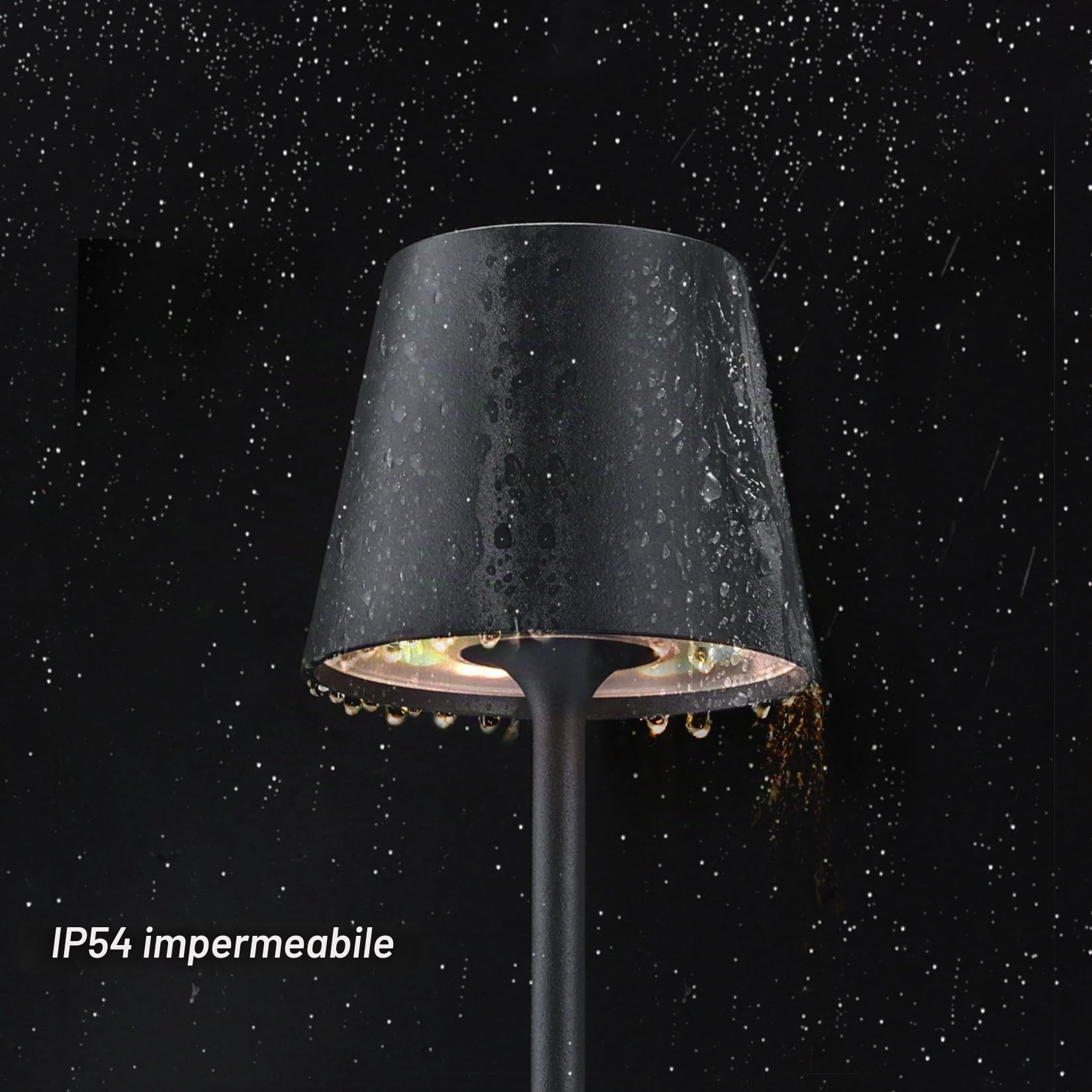 K-Bright 2 pezzi mini Lampada LED Dimmerabile da tavolo, H27.5cm，Ricaricabile Colore luce calda, piccolo Lampada da tavolo con base di ricarica a contatto (Antracite)