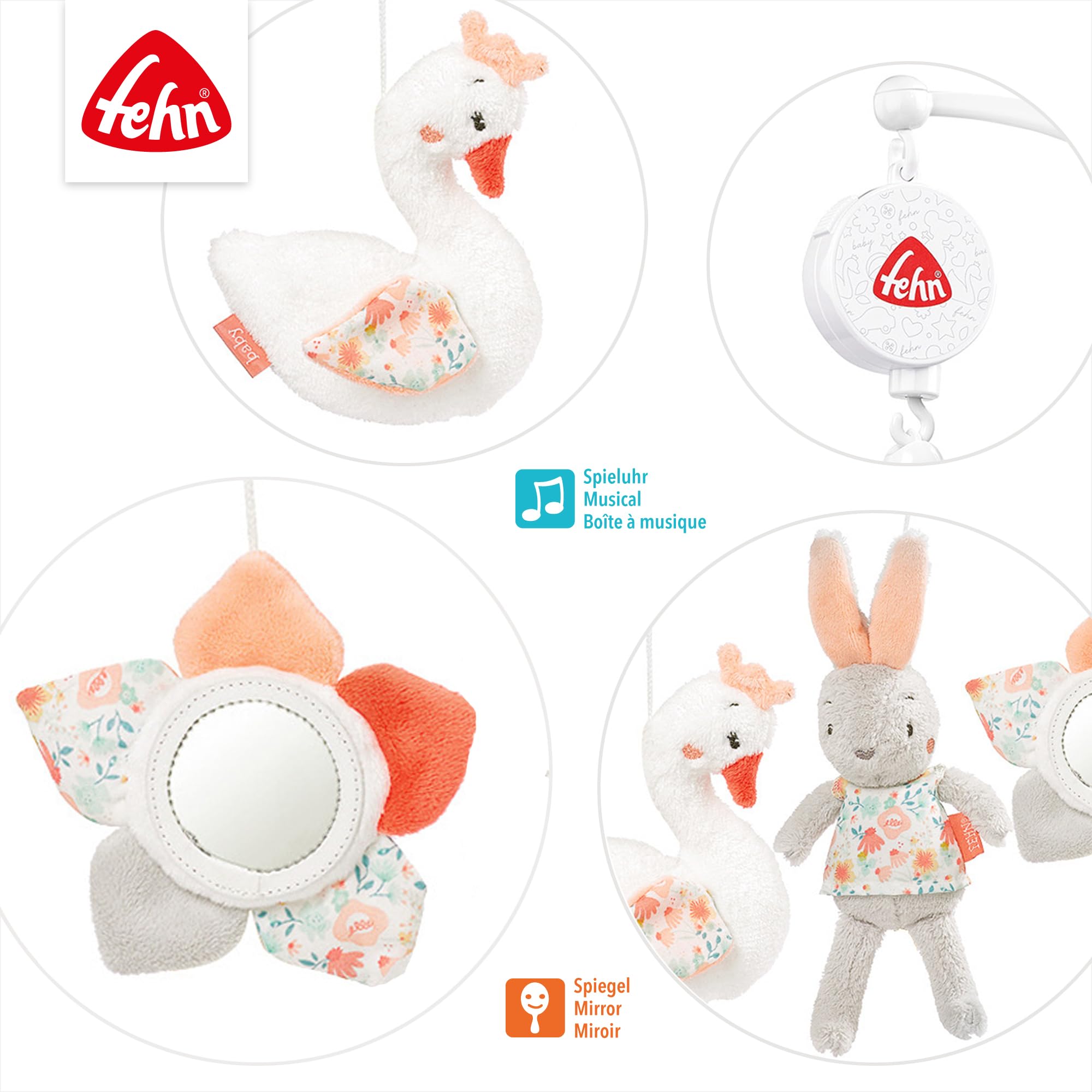 Mobile Musical Pérou Fehn - Avec Mélodie Weißt Du Wieviel Sternlein Stehen - Pour Lit Bébé - Aide à L'Endormissement