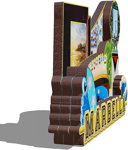 Vista 2 de Imán de madera de Marbella de España 3D para nevera, recuerdos coleccionables, decoración hecha a mano, artesanías 2