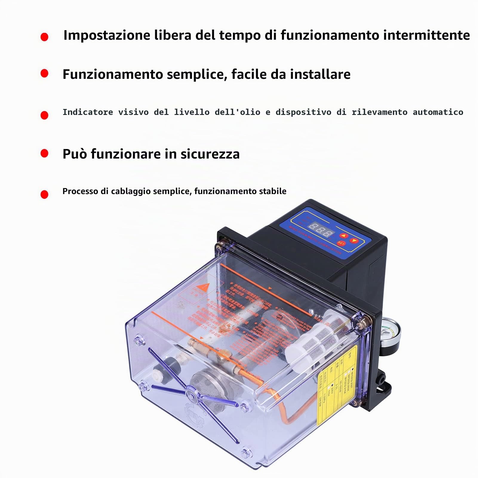 Pompa Automatica per Olio Lubrificante 220V, di Lubrificazione Elettromagnetico per Barili, Distributore Olio Automatico per Industria e Officina