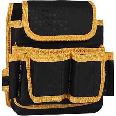 MIDIAN 腰袋 工具入れ 腰袋 小物入れ 電工腰袋 多機能 腰袋 蓋付 大容量軽量丈夫，工具入れ 腰袋 き適用電工大工枠大工ガーデニング