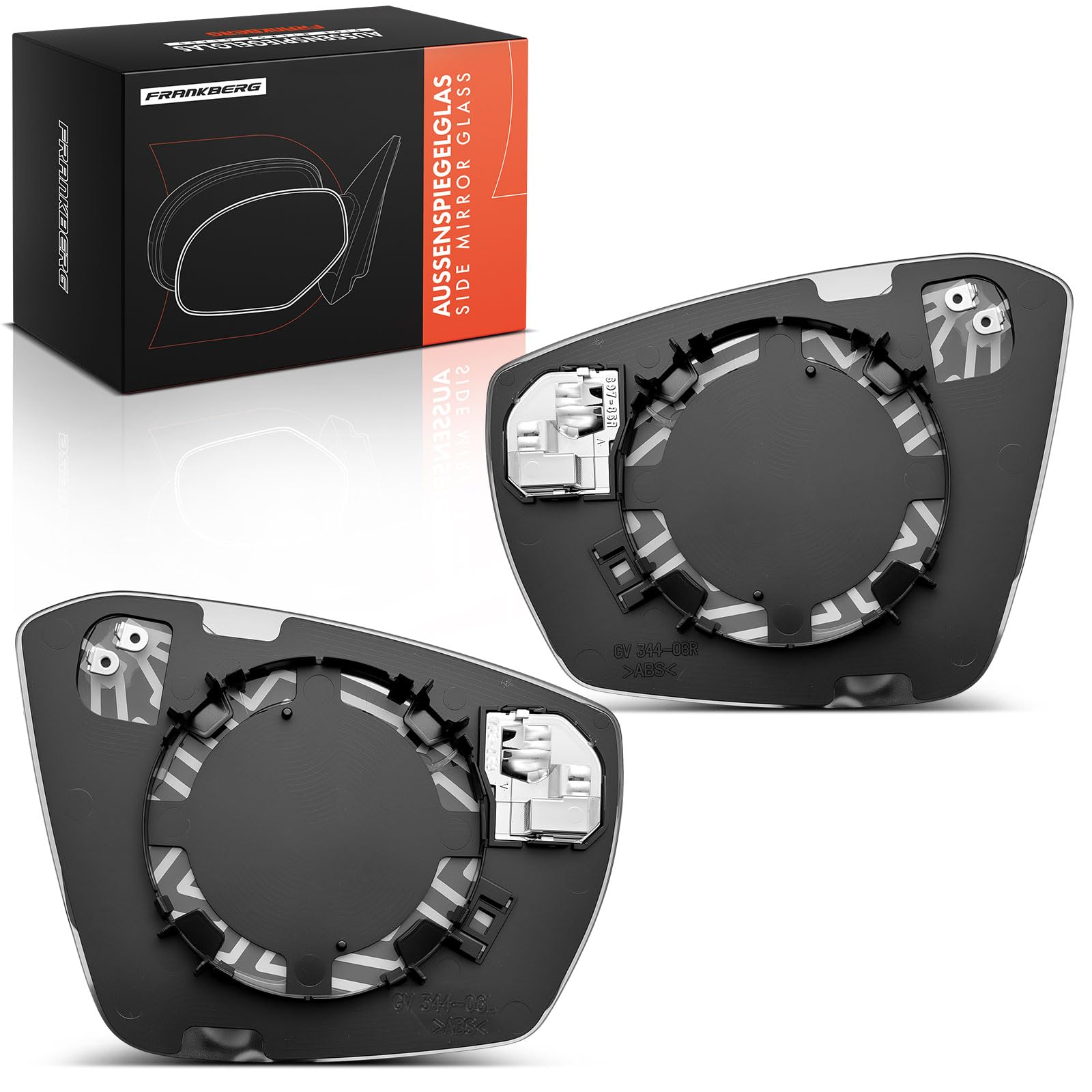 Frankberg 2x Rétroviseurs latéraux en verre miroir avec surveillance des