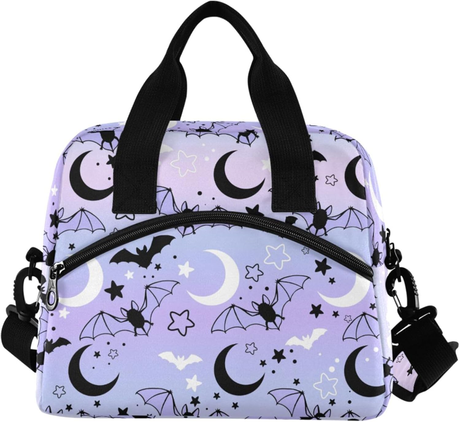 MNSRUU Insulated Lunch Bag Bat Starry Sky Women Lunch Tote Men Lunch Cooler Bag Reusable Leakproof Lunch Bag For Work School
