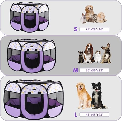 Miniatura 7 de Corralito portátil para perros y gatos, corralito para perros pequeños, cachorros, gatitos, corralitos para interiores y viajes, para uso al aire
