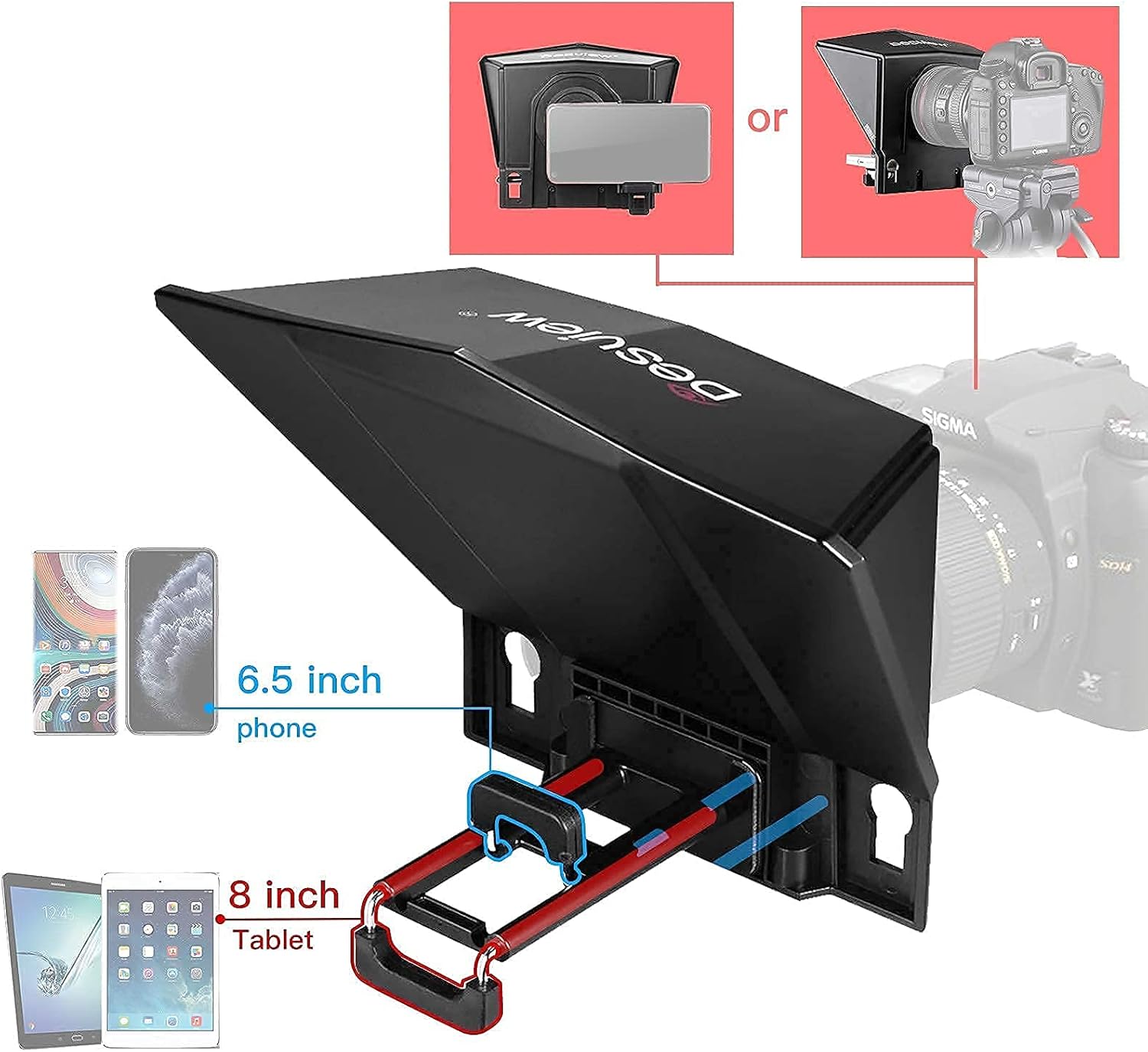 Free Shipping Offer 【Desview Authorized】 Desview T2 Phone Teleprompter & Protective Cover, Portable Teleprompters Kit with Beam Split 70/30 Glass & Remote Control for Phone Camera, Desview-T2-Phone-Teleprompter Best Promo 【Desview Authorized】 Desview T2 Phone Teleprompter & Protective Cover, Portable Teleprompters Kit with Beam Split 70/30 Glass & Remote Control for Phone Camera, Desview-T2-Phone-Teleprompter