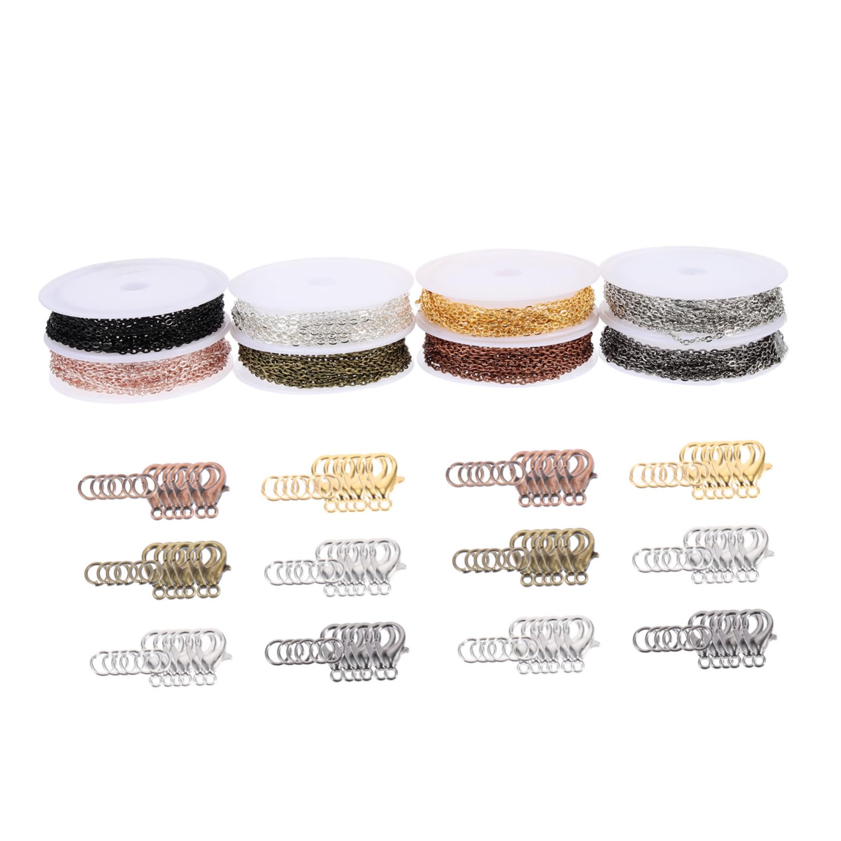 HAPINARY Schmuckherstellung Zubehör Hummerschnalle Offene Ringe Halsketten Verbindungsschnalle Diy Bastelkette Ketten Für Schmuck Machen