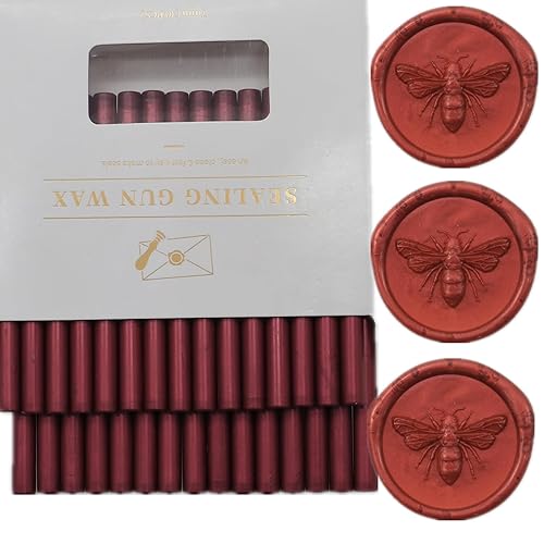 Miniatura 10 de ONWINPOR - 30 barras de sellado de cera blanca perla, pistola de pegamento, barras de sellado de cera blanca perla para sello de cera, invitaciones