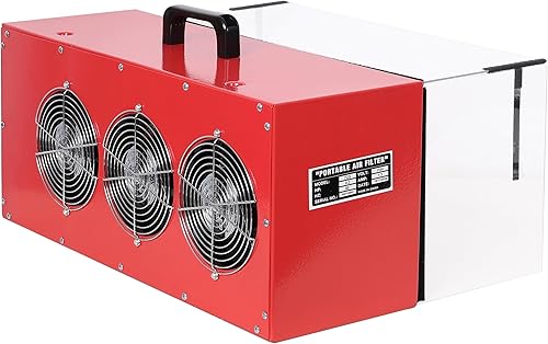 Miniatura 6 de LuckyNote Colector de polvo portátil de mesa, flujo de aire máximo de 725 CFM cada ventilador funciona con un motor de velocidad variable de 110 V