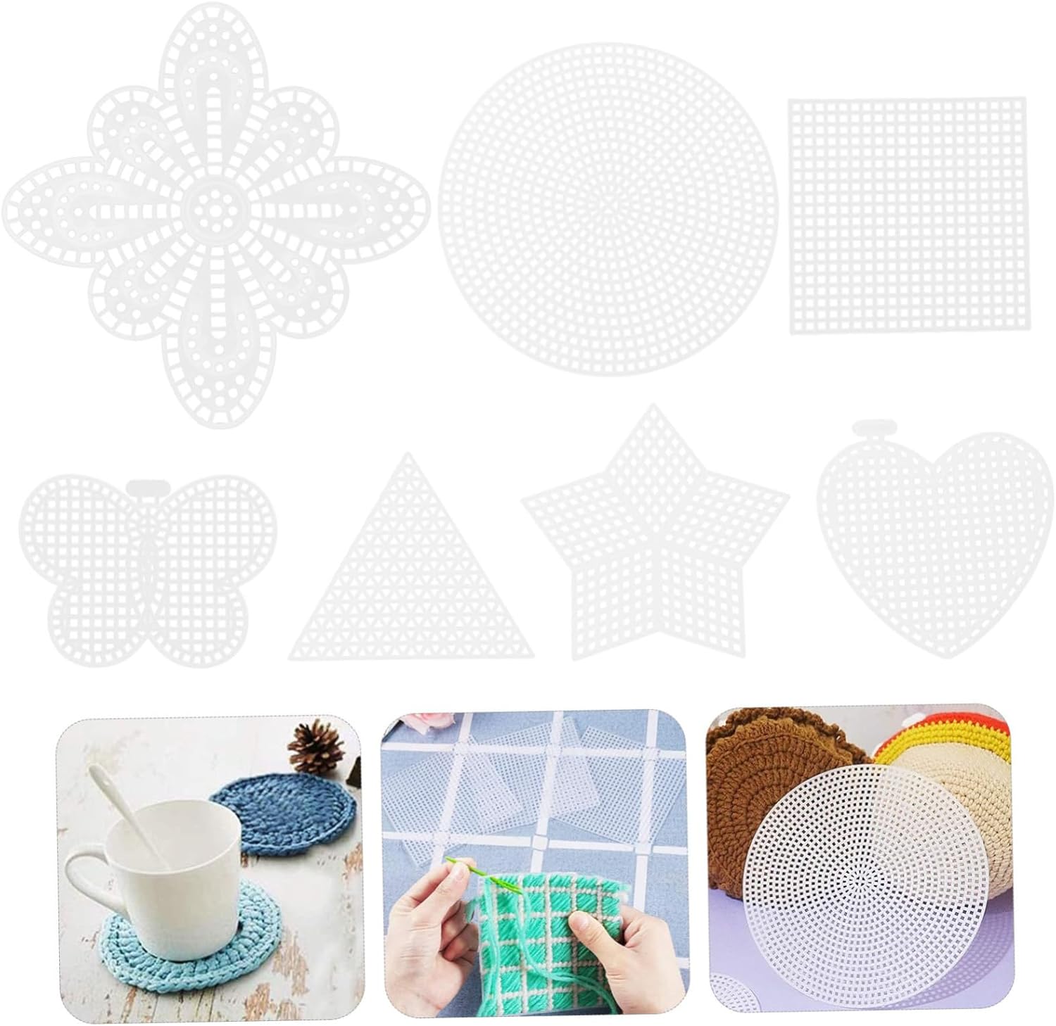 70 Sheets Mini Cross Stitch Butterfly Mesh Canvas Sheet Fabric for Cross Stitch Embroidery Square