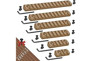 Single Picatinny Aluminum Accessory Rail Set for Mlock with Mlok Lock T-Nuts and Screws