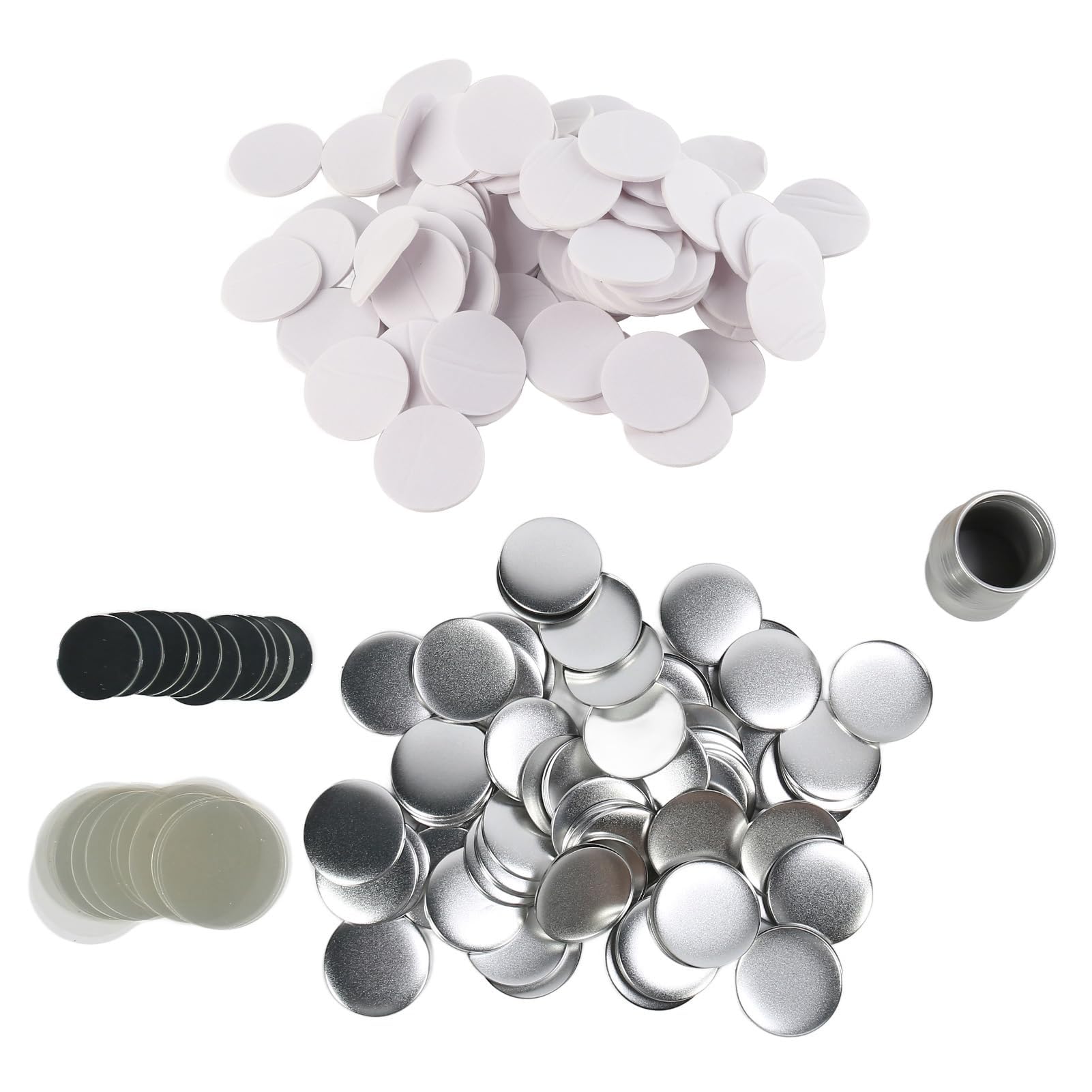 Boutons ronds miroir de 58 mm en fer blanc antirouille pour l'artisanat x100